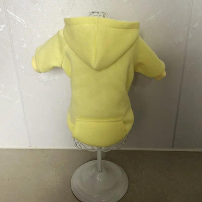 Dog Hoodie Sweatshirt with Pocket yellow l-3-5-4-5kg by HitMyNeed