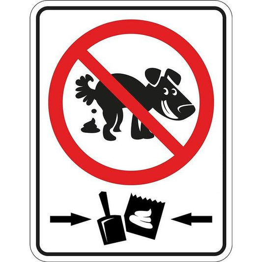 Dog No Poop Sign Tin Plate, 30 x 20 cm by HitMyNeed