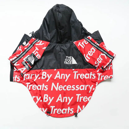 Dog Raincoat with Hood for Small to Large Dogs red s by HitMyNeed