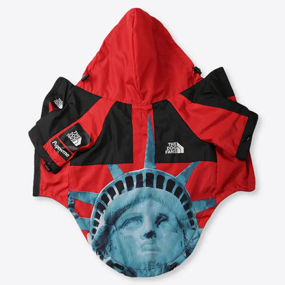 Dog Raincoat with Hood for Small to Large Dogs red2 l by HitMyNeed