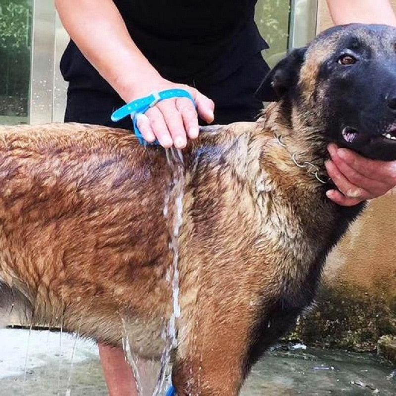 Dog Shower and Bathing Brush with 7.5ft Hose by HitMyNeed