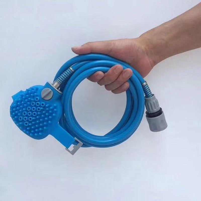 Dog Shower and Bathing Brush with 7.5ft Hose by HitMyNeed