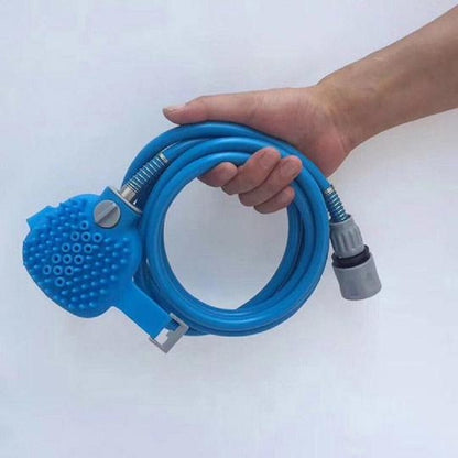 Dog Shower and Bathing Brush with 7.5ft Hose by HitMyNeed