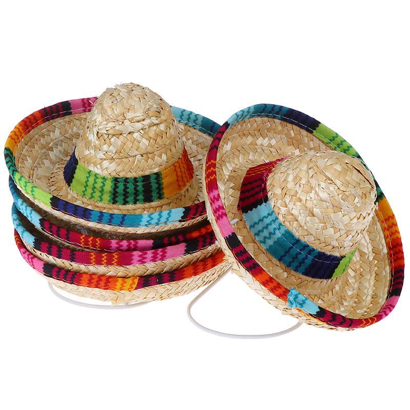 Dog Sombrero Straw Hat with Adjustable Chin Strap by HitMyNeed