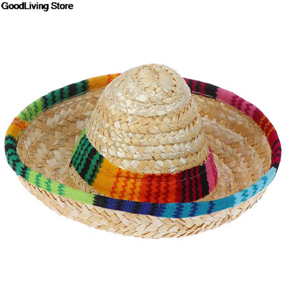 Dog Sombrero Straw Hat with Adjustable Chin Strap by HitMyNeed