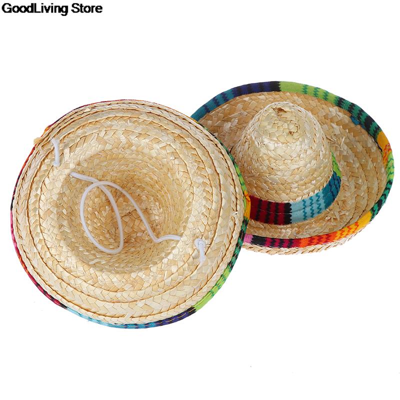 Dog Sombrero Straw Hat with Adjustable Chin Strap by HitMyNeed