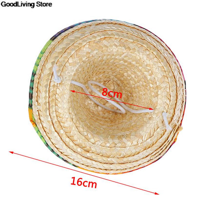 Dog Sombrero Straw Hat with Adjustable Chin Strap by HitMyNeed