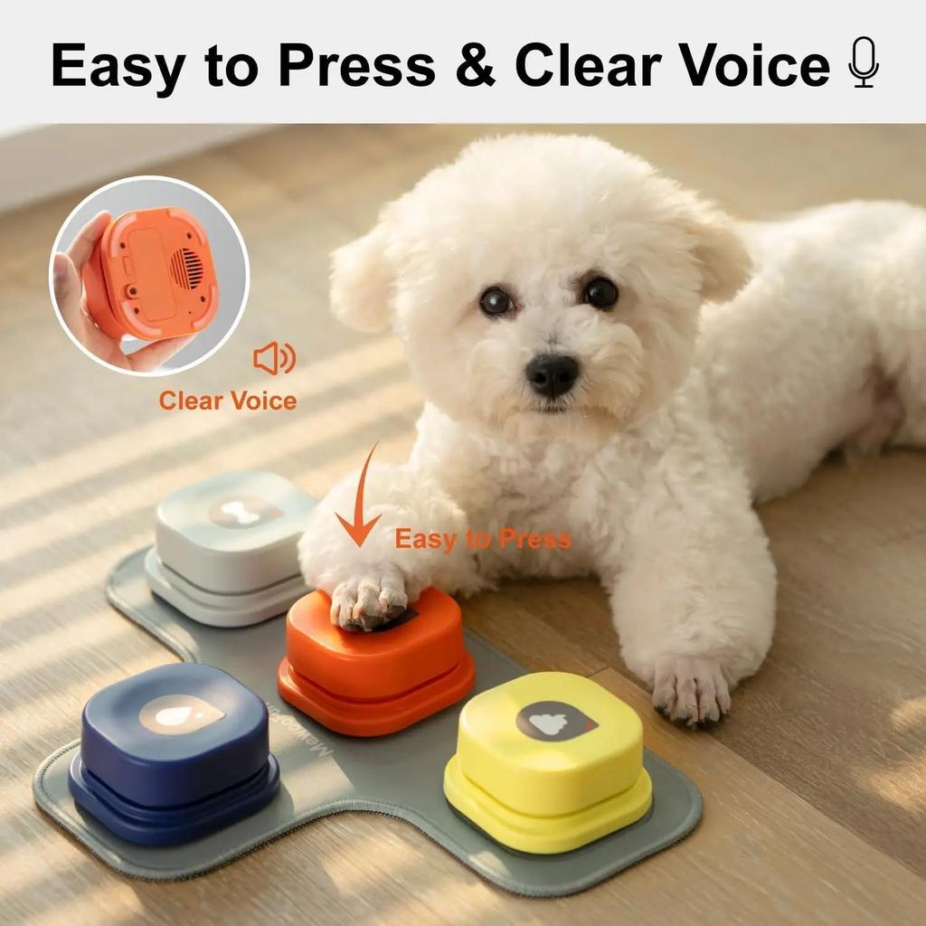 Dog Talking Buttons with Mat for Voice Training by HitMyNeed