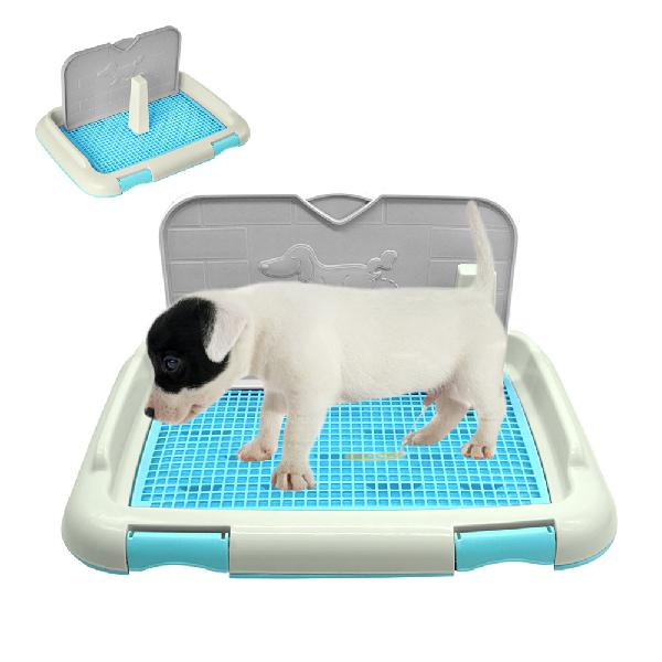 Dog Toilet Portable Plastic Tray with Column by HitMyNeed