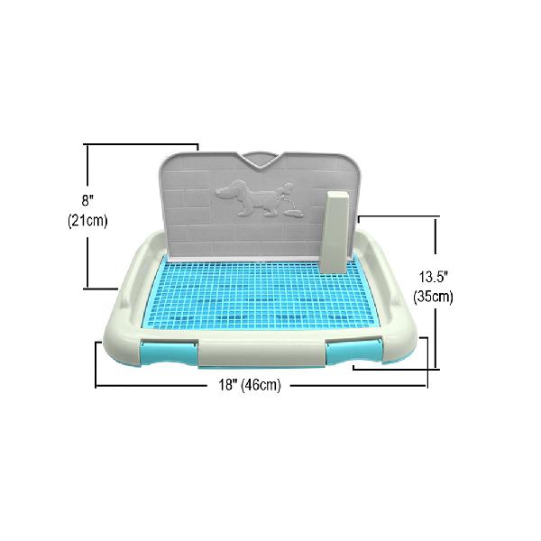 Dog Toilet Portable Plastic Tray with Column by HitMyNeed