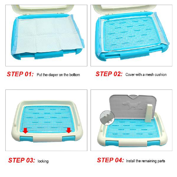 Dog Toilet Portable Plastic Tray with Column by HitMyNeed