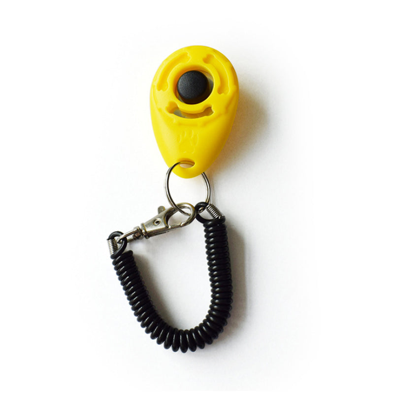 Dog Training Clicker with Wrist Strap lemon-yellow by HitMyNeed