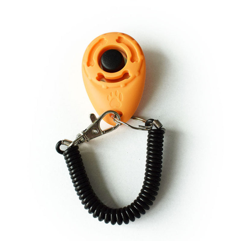 Dog Training Clicker with Wrist Strap light-orange by HitMyNeed