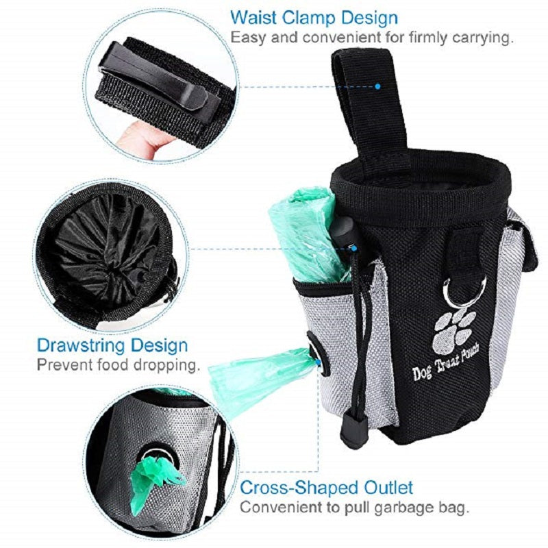 Dog Training Treat Bag with Poop Bag Holder by HitMyNeed