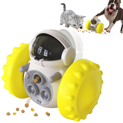 Dog Tumbler Interactive Slow Feeder Toy yellow by HitMyNeed