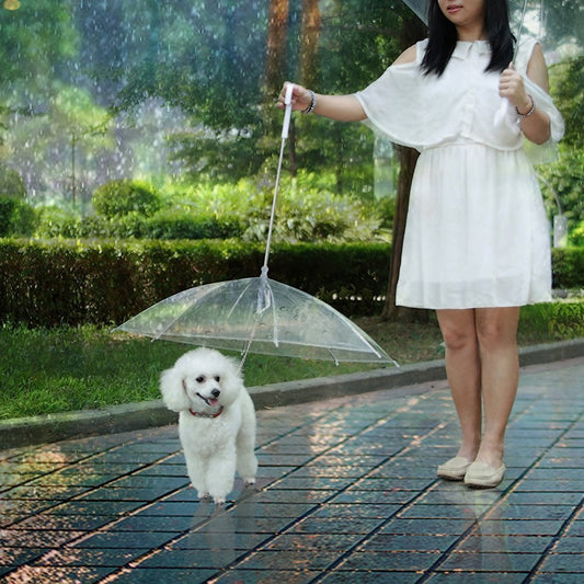 Dog Umbrella with Built-In Leash for Small Dogs by HitMyNeed