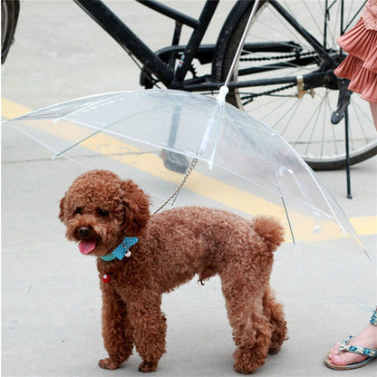 Dog Umbrella with Built-In Leash for Small Pets by HitMyNeed