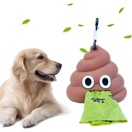 Dog Waste Bag Dispenser with Poop Emoji Design by HitMyNeed