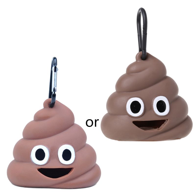Dog Waste Bag Dispenser with Poop Emoji Design by HitMyNeed