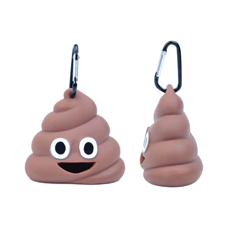 Dog Waste Bag Dispenser with Poop Emoji Design by HitMyNeed