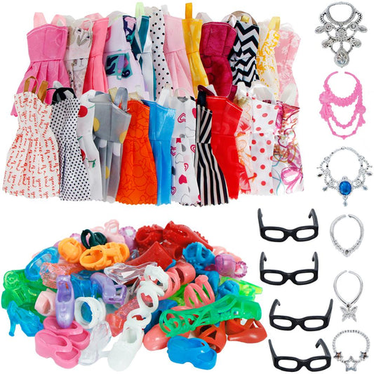 Doll Dress, Shoes & Accessories Set for 28-30cm Dolls by HitMyNeed