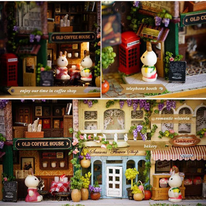 Dollhouse Kit in Metal Display Box with LED Lights by HitMyNeed