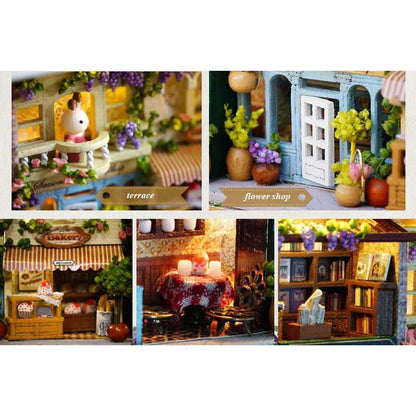 Dollhouse Kit in Metal Display Box with LED Lights by HitMyNeed