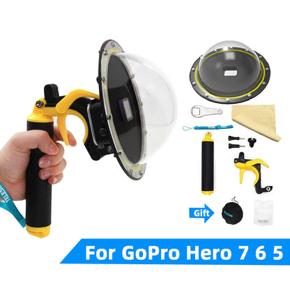Dome GoPro Waterproof Lens with Handle and Clicker by HitMyNeed