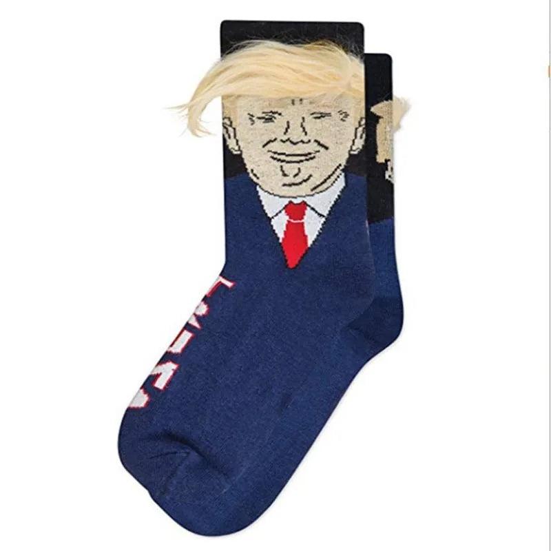 Donald Trump Spoof 3D Hair Crew Socks 1 by HitMyNeed