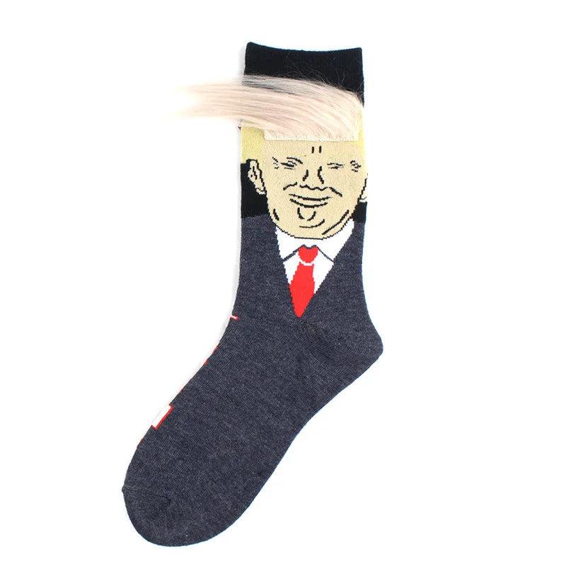 Donald Trump Spoof 3D Hair Crew Socks 2 by HitMyNeed