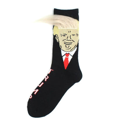 Donald Trump Spoof 3D Hair Crew Socks 3 by HitMyNeed