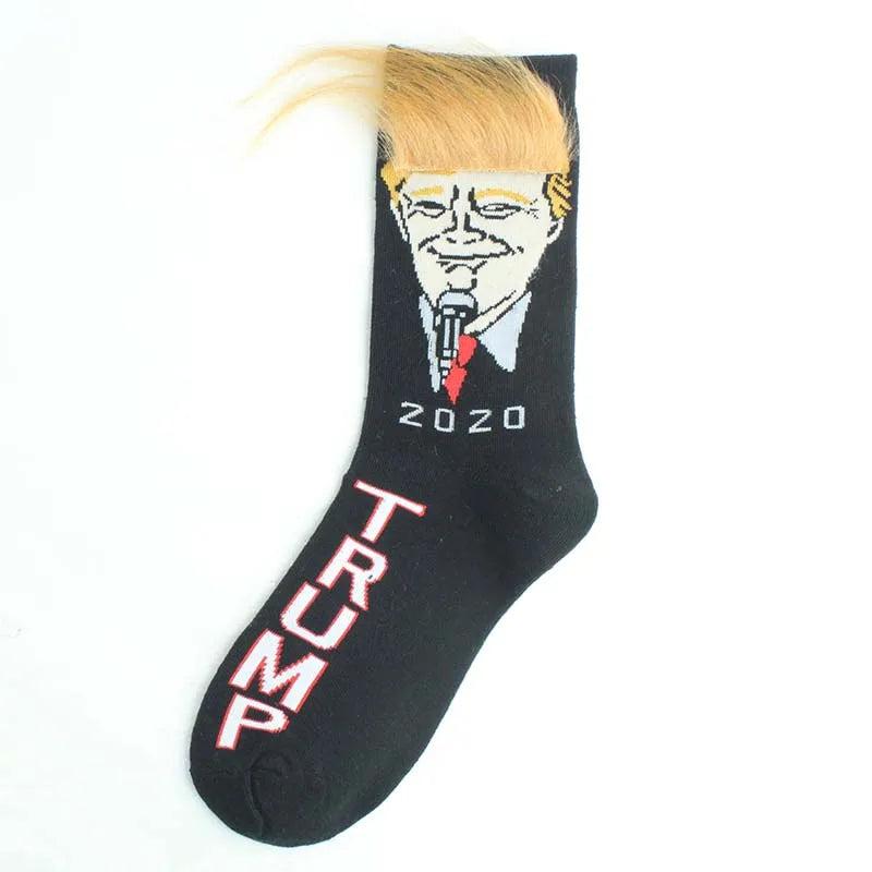 Donald Trump Spoof 3D Hair Crew Socks by HitMyNeed