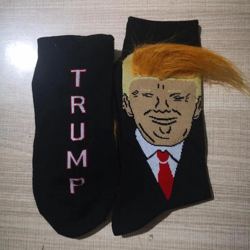 Donald Trump Spoof 3D Hair Crew Socks by HitMyNeed