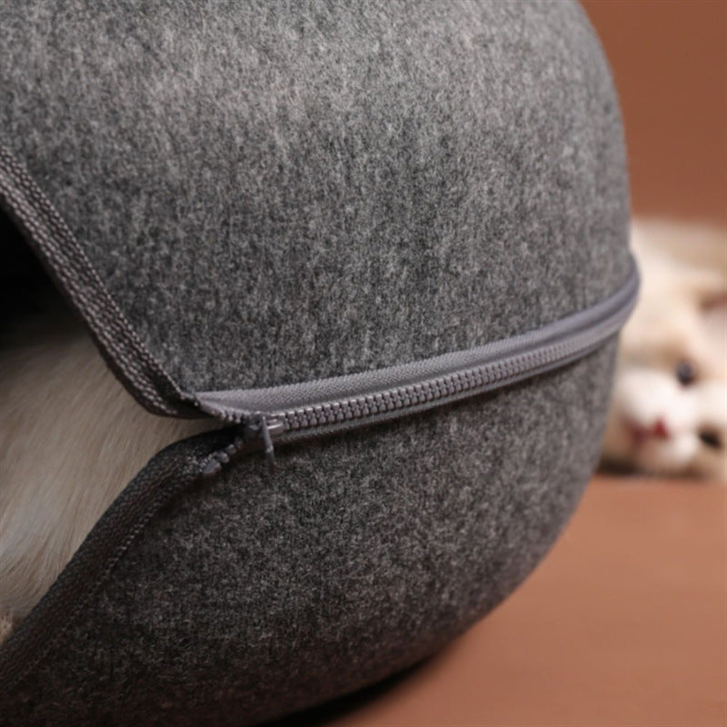 Donut Cat Bed with Tunnel Interactive Cat House by HitMyNeed