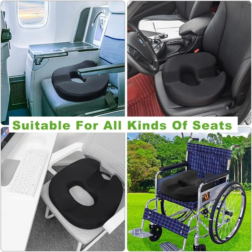 Donut Coccyx Seat Cushion for Tailbone & Postpartum Relief by HitMyNeed