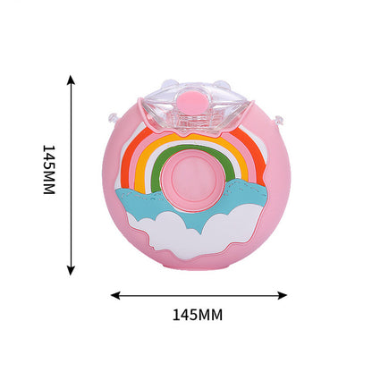 Donut Shaped Sippy Cup Bottle with Straw, 380ml by HitMyNeed