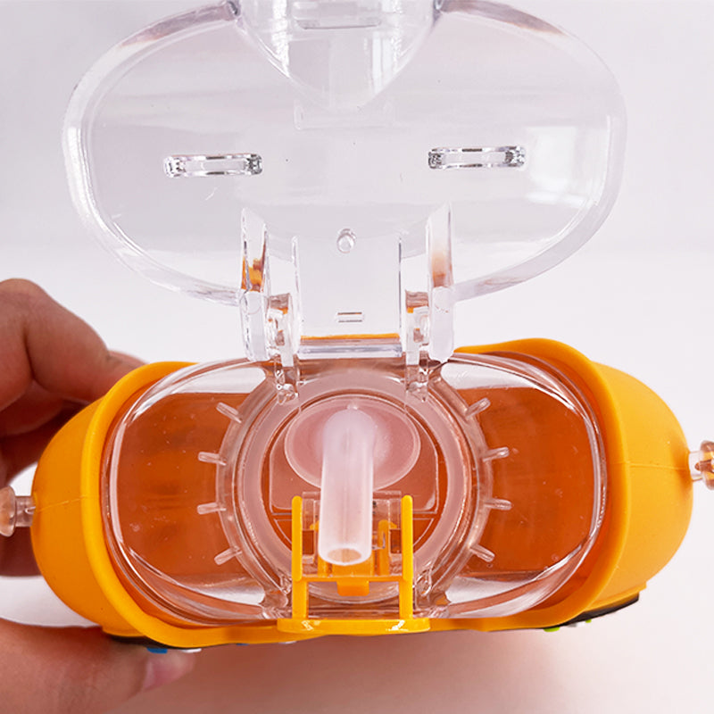 Donut Shaped Sippy Cup Bottle with Straw, 380ml by HitMyNeed