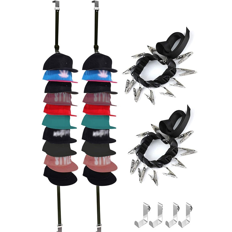 Door Hanging Ball Cap Hanger Organizer Rack by HitMyNeed
