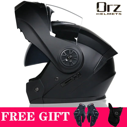 DOT Modular Flip-Up Motorcycle Helmet Dual Lens by HitMyNeed