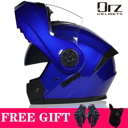 DOT Modular Flip-Up Motorcycle Helmet Dual Lens by HitMyNeed
