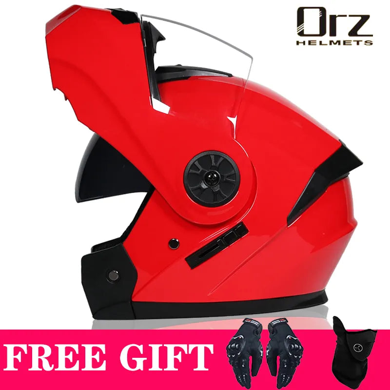 DOT Modular Flip-Up Motorcycle Helmet Dual Lens by HitMyNeed