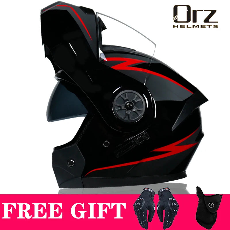 DOT Modular Flip-Up Motorcycle Helmet Dual Lens 3a s by HitMyNeed