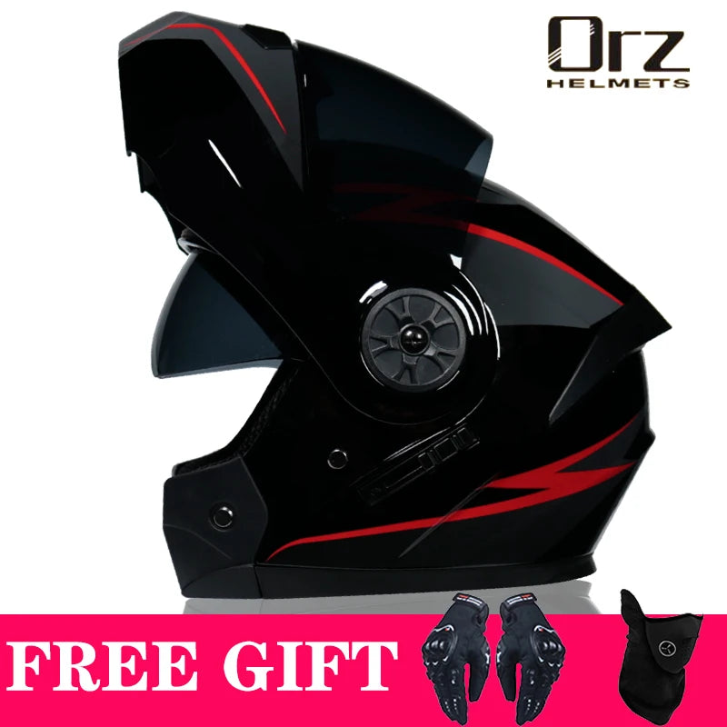 DOT Modular Flip-Up Motorcycle Helmet Dual Lens 4b s by HitMyNeed