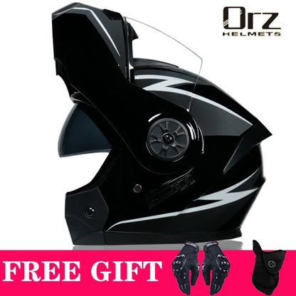 DOT Modular Flip-Up Motorcycle Helmet Dual Lens 5a s by HitMyNeed