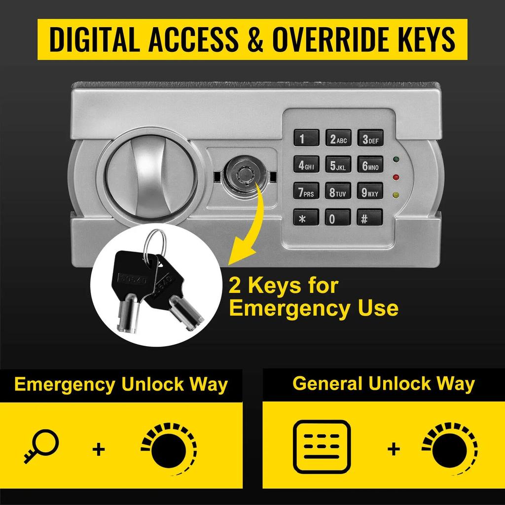 Double Door Steel Safe with Electronic Lock, 33" by HitMyNeed