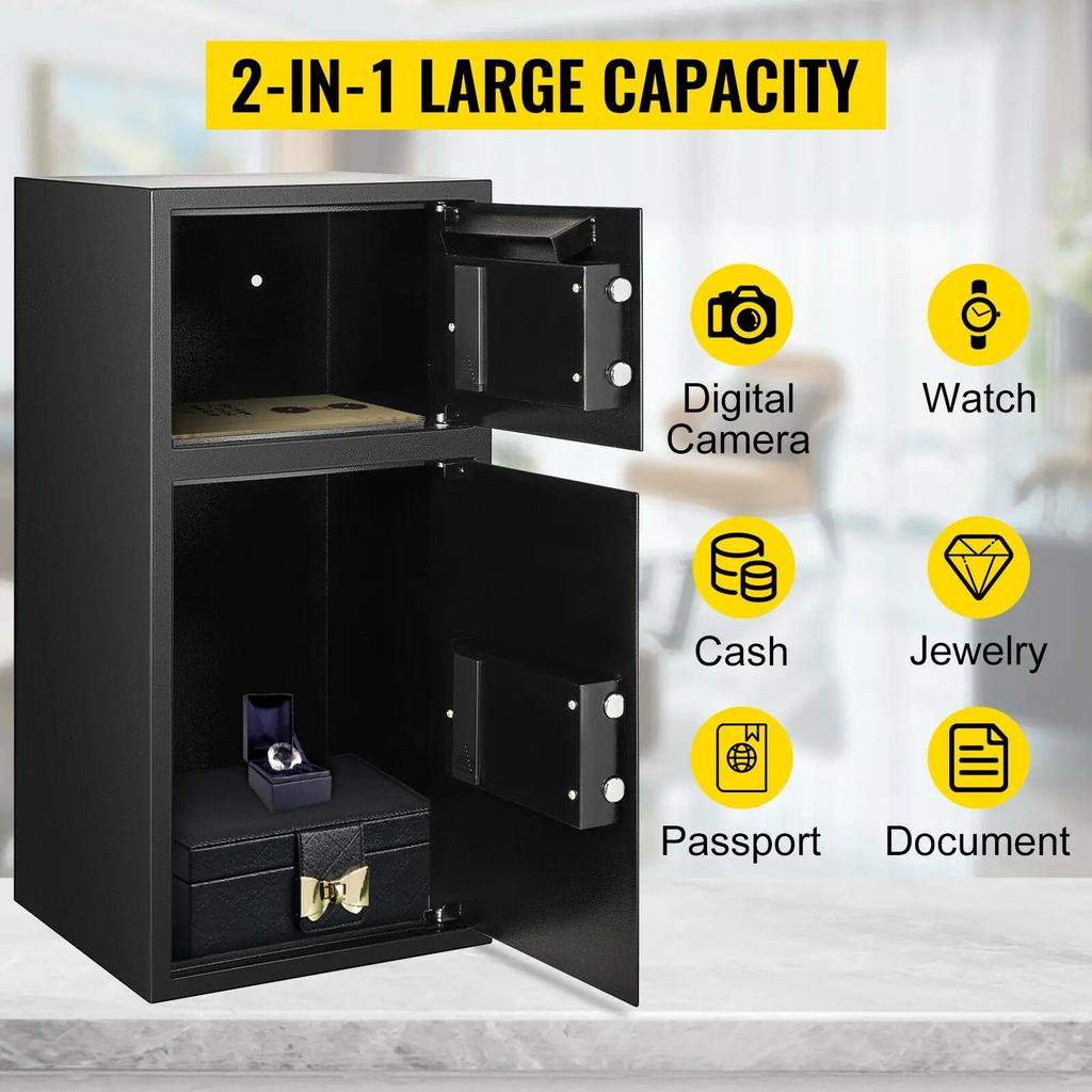 Double Door Steel Safe with Electronic Lock, 33" by HitMyNeed