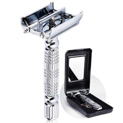 Double Edge Razor with Mirrored Travel Case by HitMyNeed