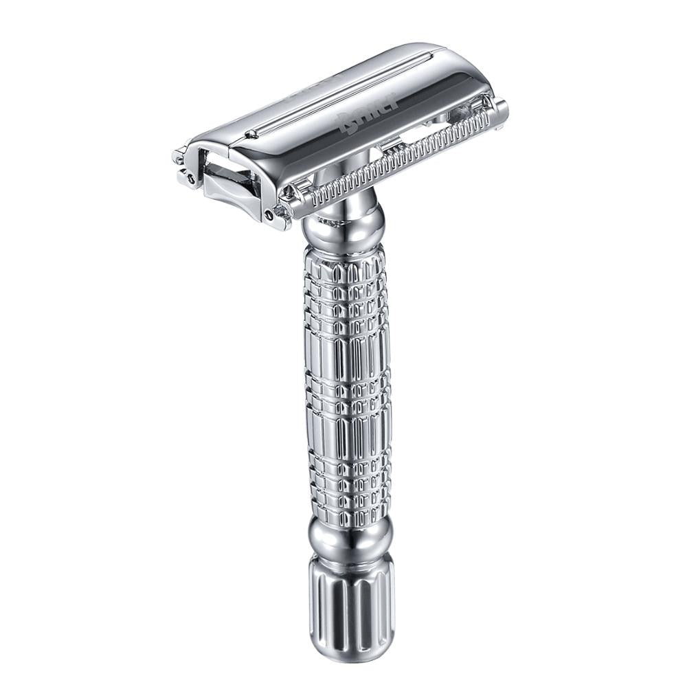 Double Edge Razor with Mirrored Travel Case by HitMyNeed