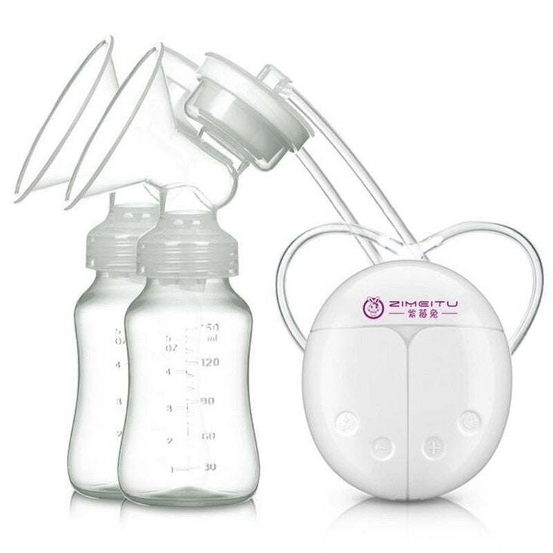 Double Electric Breast Milk Pump with USB Power by HitMyNeed