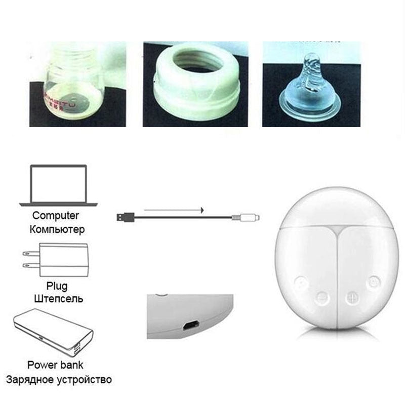Double Electric Breast Milk Pump with USB Power by HitMyNeed